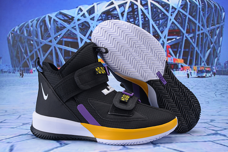 Nike LeBron Soldier 13 Black Yellow Purple Shoes